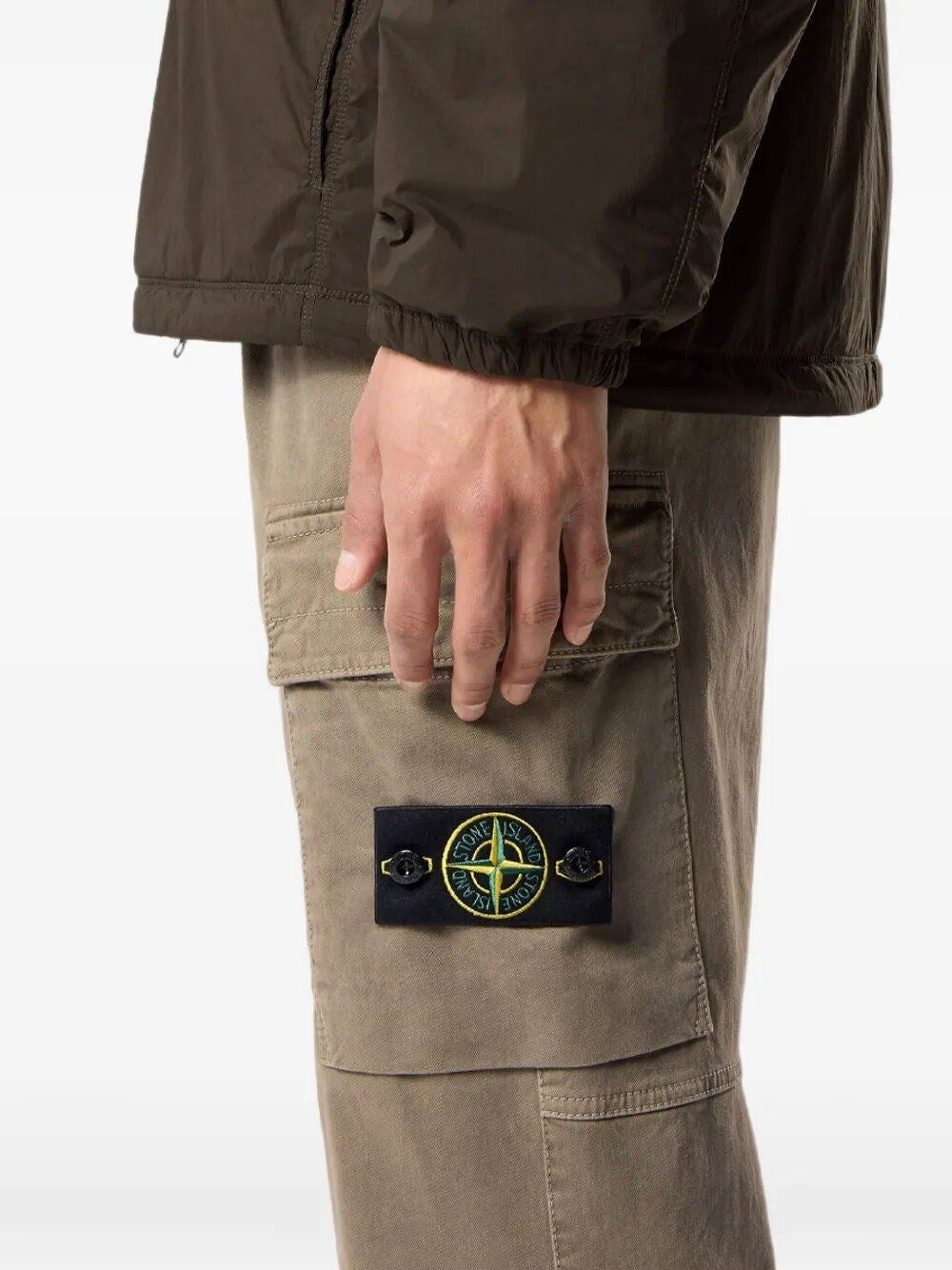 Stone Island Men Vintage-Effect Stretch Trousers STONE ISLAND