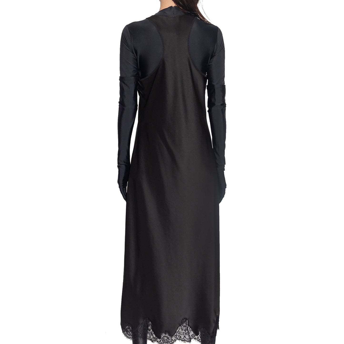 Balenciaga Satin Strappy Midi Dress Women BALENCIAGA