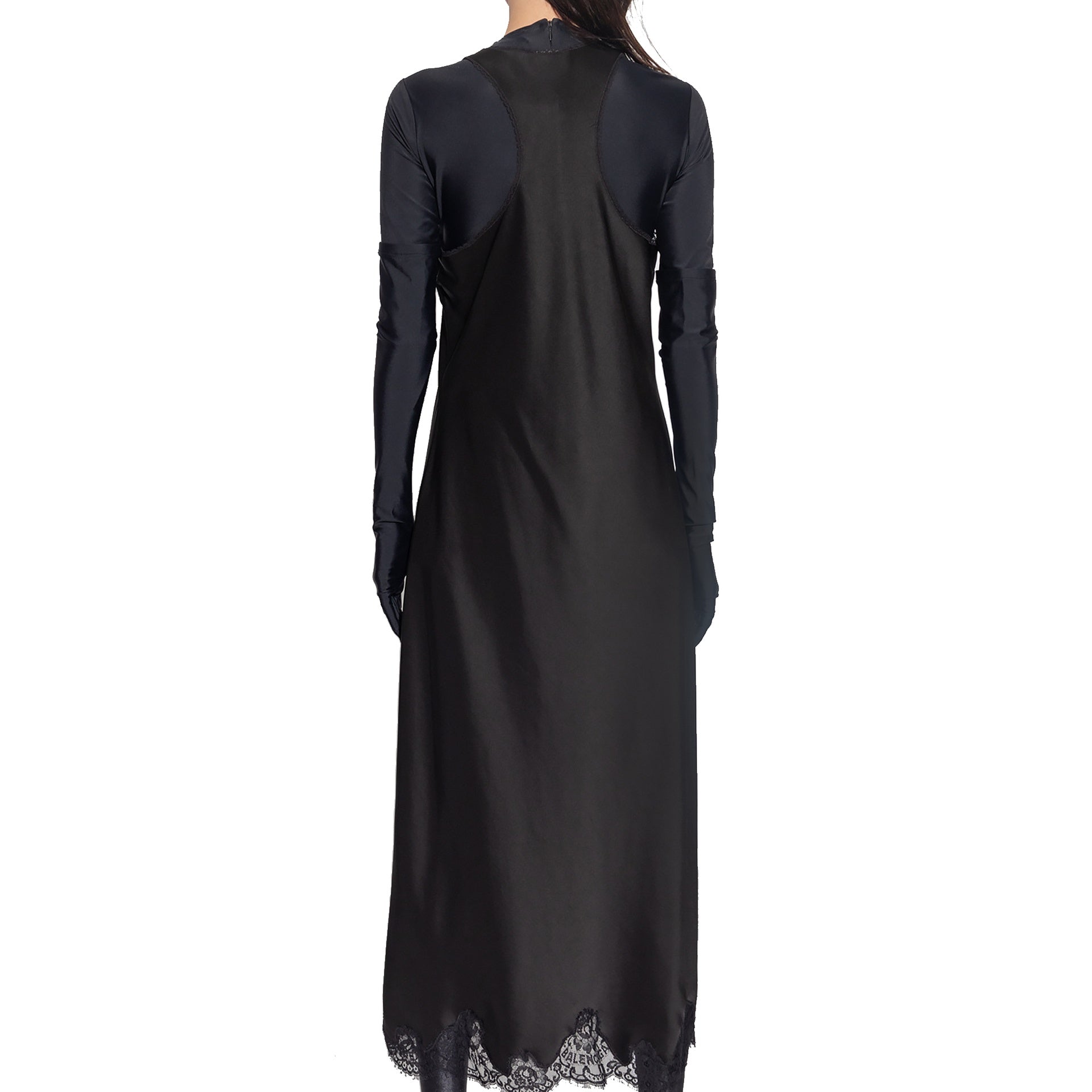 Balenciaga Satin Strappy Midi Dress Women BALENCIAGA