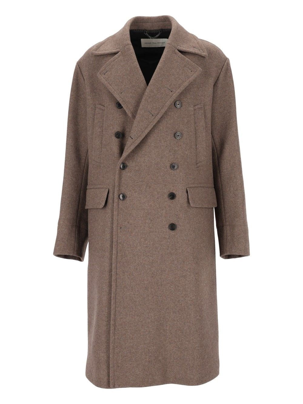 Dries Van Noten Men Oversized Double-Breasted Wool Coat DRIES VAN NOTEN
