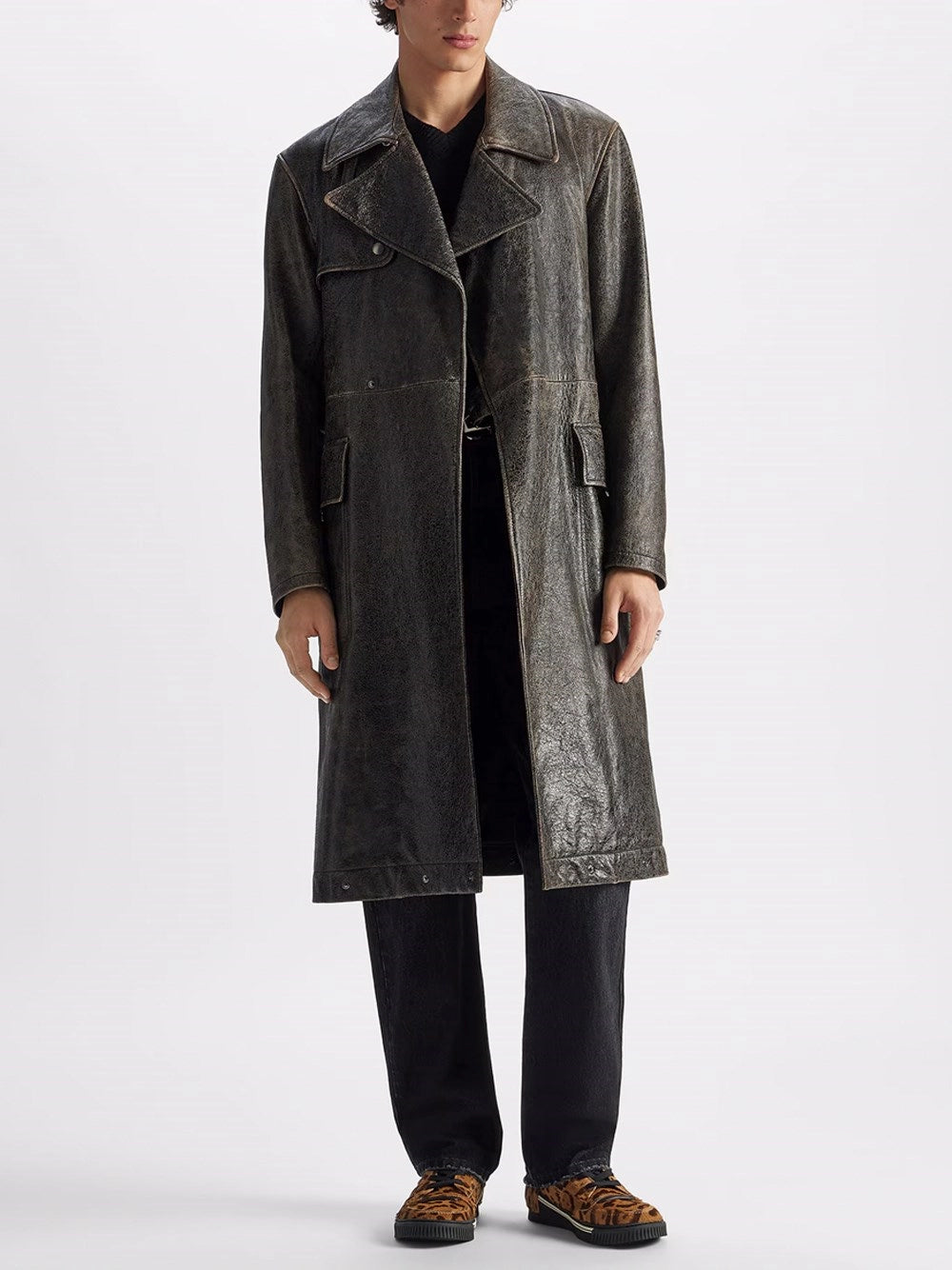 Fendi Men Leather Trench FENDI