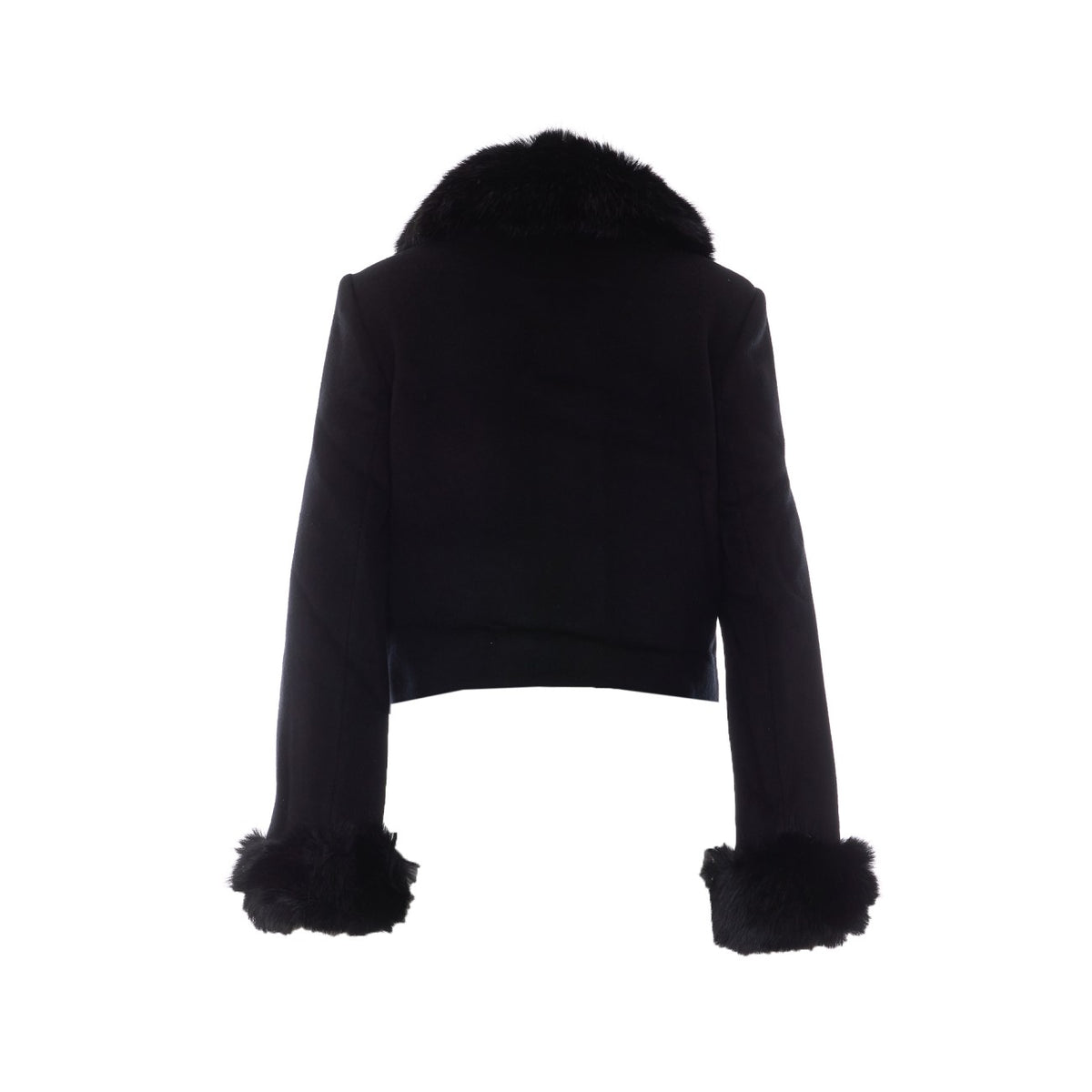 Self Portrait Women Faux Fur Cuff Jacket SELF-PORTRAIT