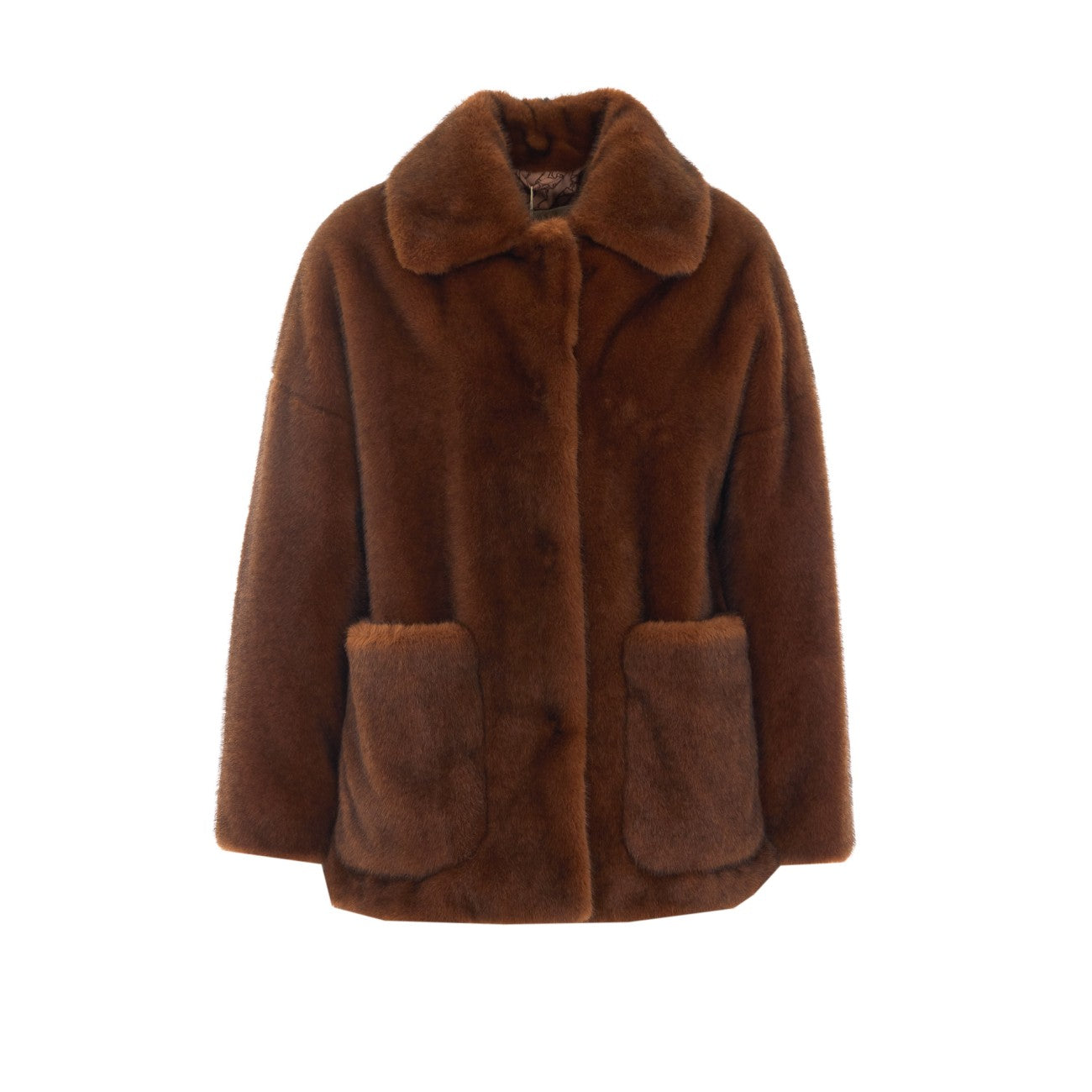 Herno Women Faux Fur Peacoat HERNO