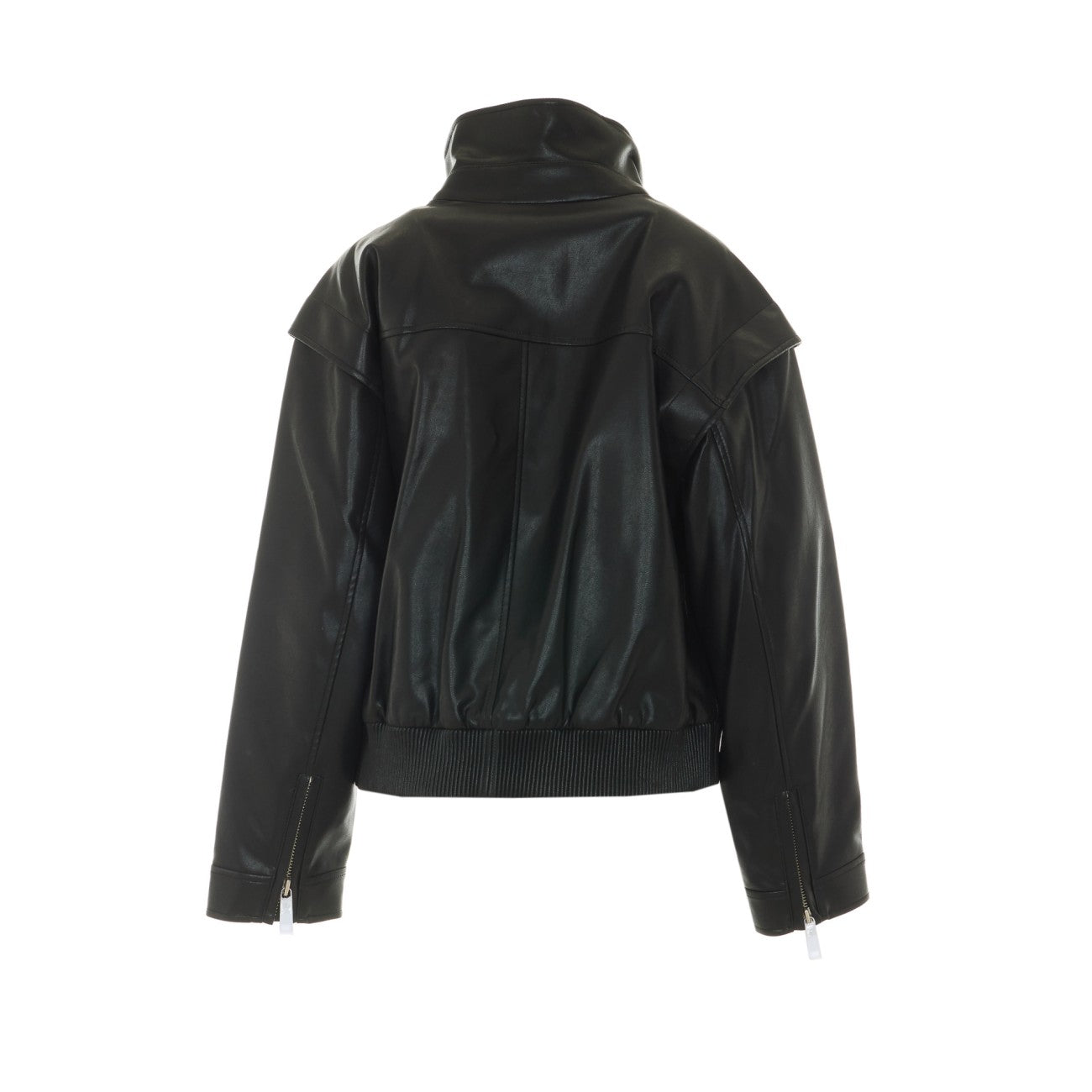 Self Portrait Women Faux Leather Bomber Jacket SELF-PORTRAIT