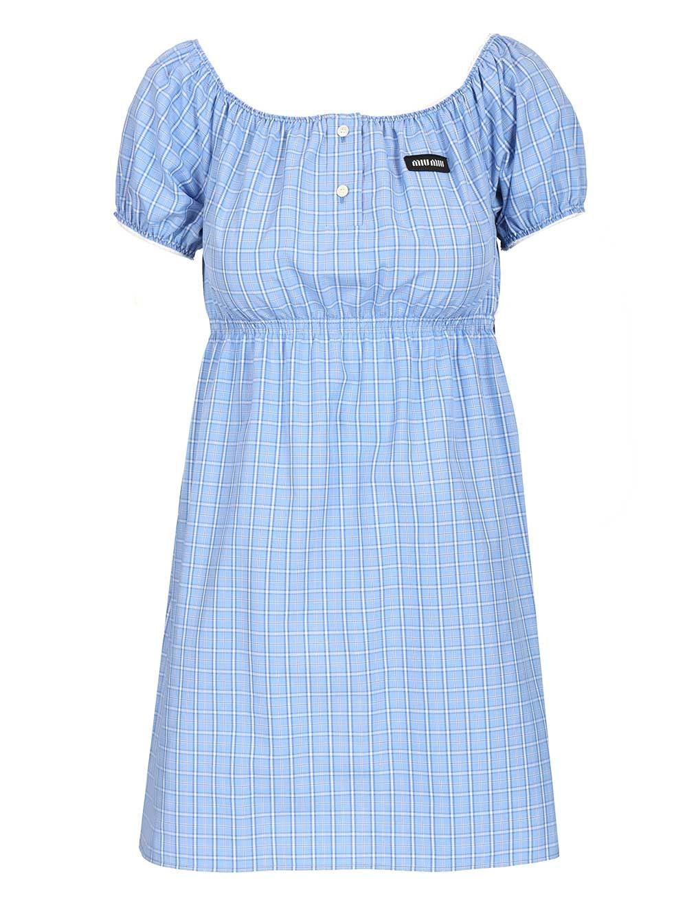 Miu Miu Women Mini Dress In Cotton Poplin MIU MIU