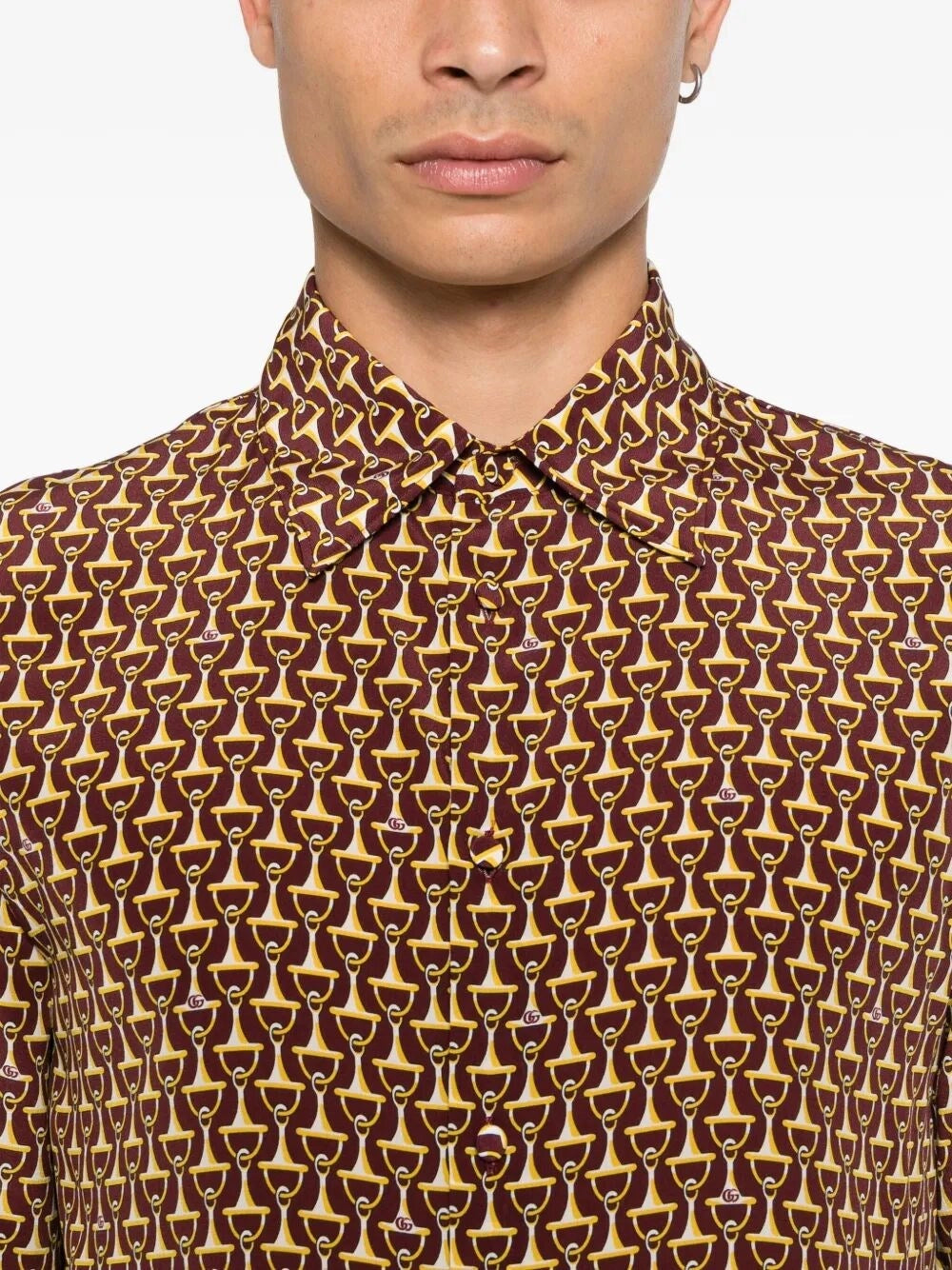 Gucci Men Classic Skinny `Horsebit` Shirt GUCCI