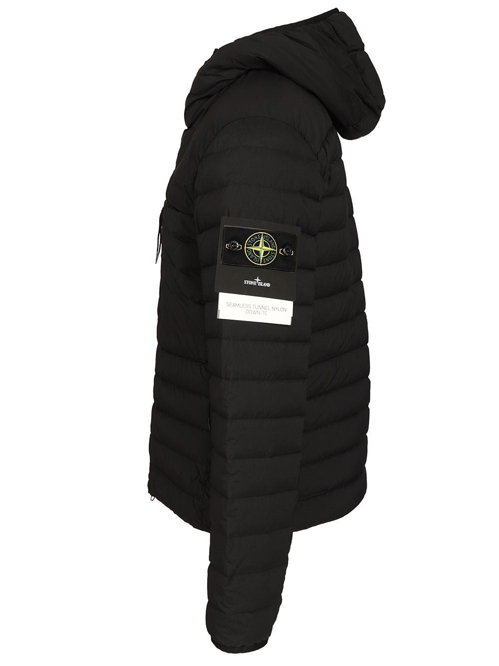 Stone Island Men Hooded Down Jacket In Stretch Fabric