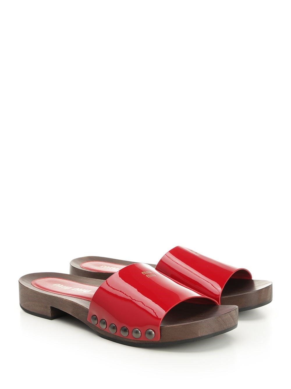Miu Miu Women Patent Leather Clogs MIU MIU