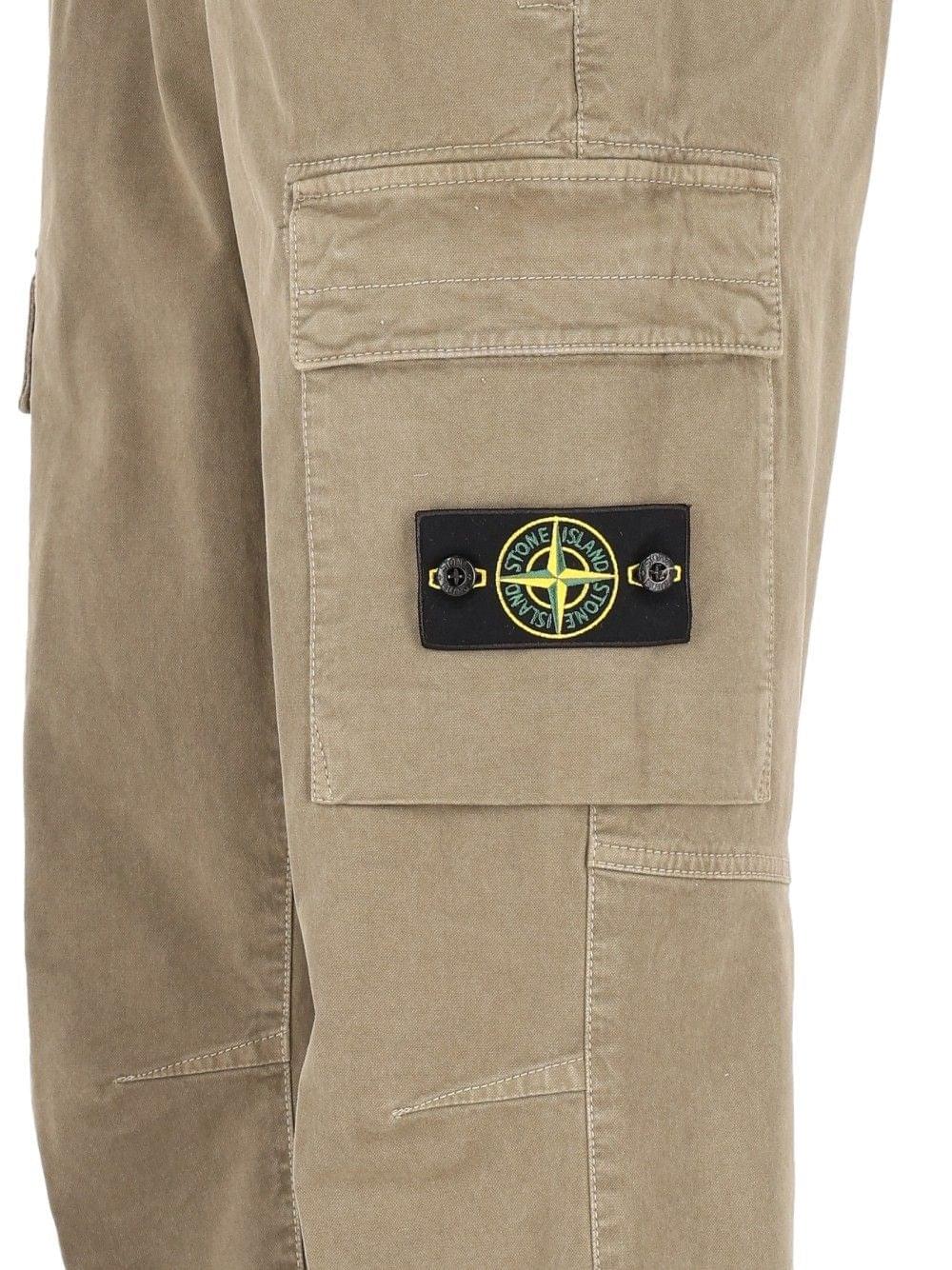 Stone Island Men Vintage-Effect Stretch Trousers STONE ISLAND