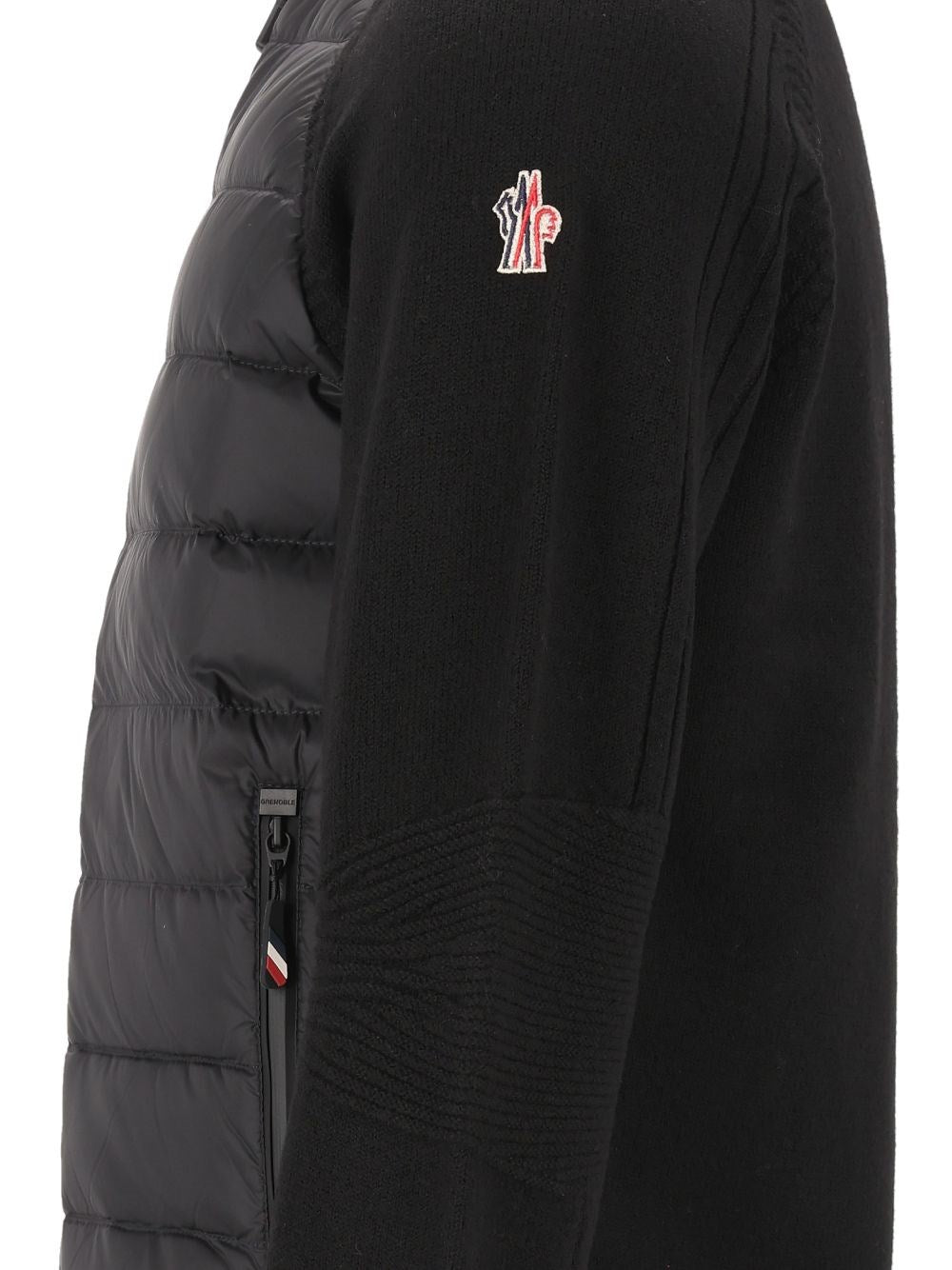 Moncler Grenoble Men Wool-Blend Zip-Up Padded Cardigan MONCLER GRENOBLE