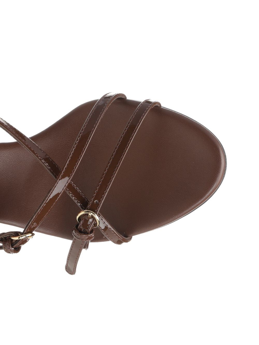 Miu Miu Women Patent Leather Sandals With Mini Buckles MIU MIU