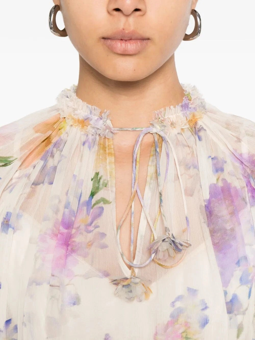 Zimmermann Women `Luna` Ruffle Billow Blouse ZIMMERMANN