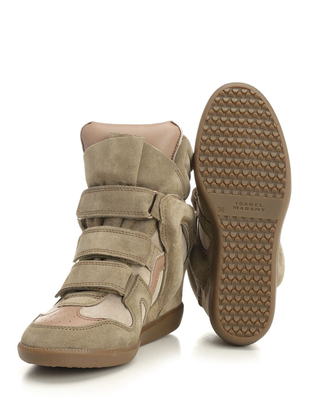 Isabel Marant Women Bekett Sneakers With Leather Wedge