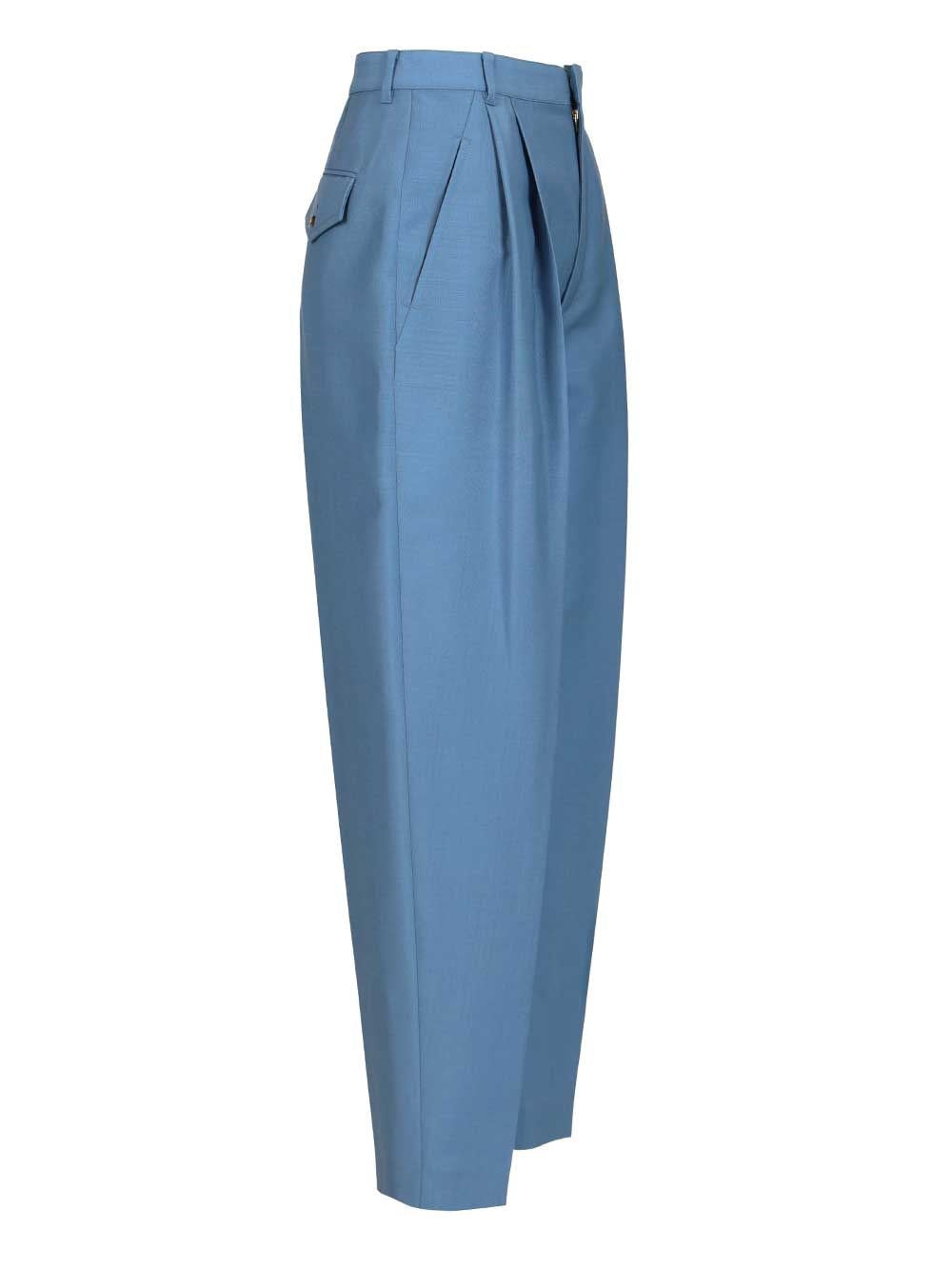 Celine Women Montauk Trousers In Wool And Mohair CELINE