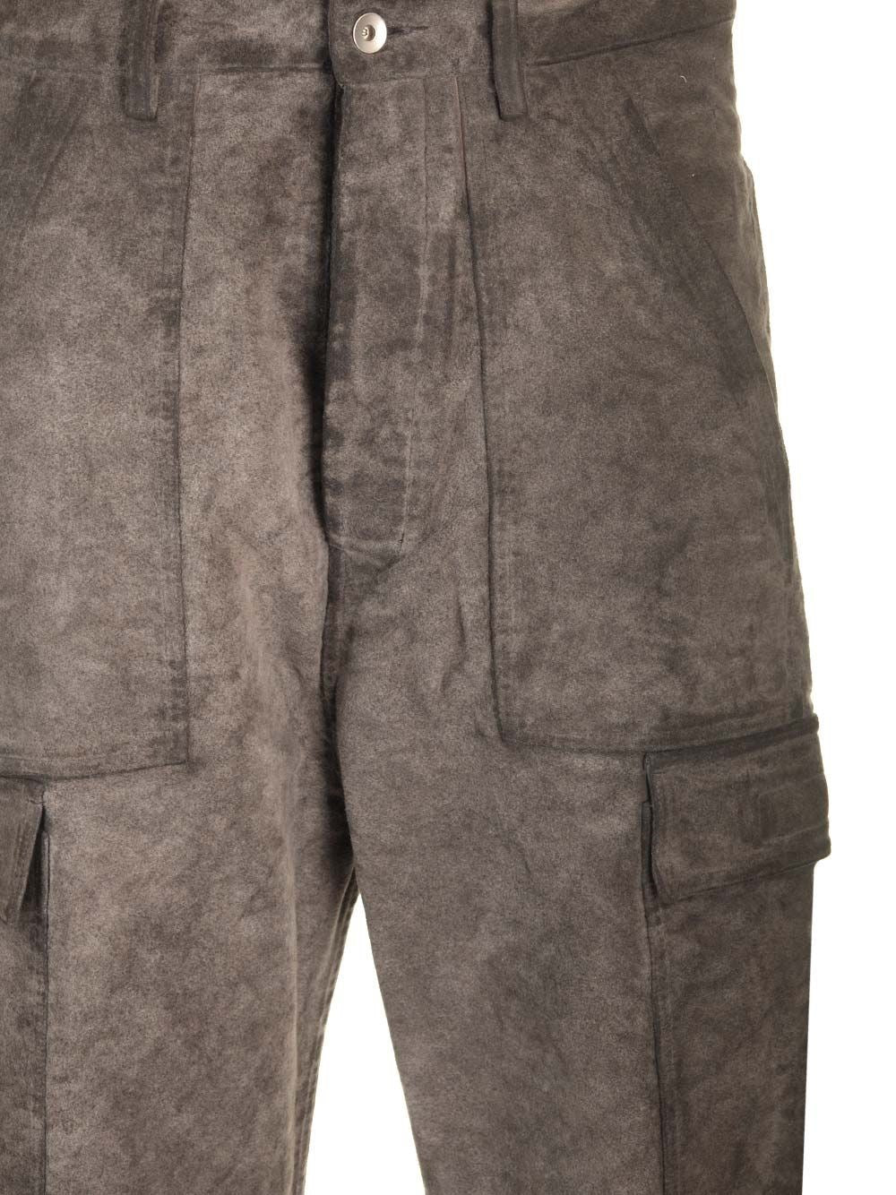 Rick Owens Drkshdw Men Cargo Trousers In Cotton Moleskin Garmen Dyed Dust RICK OWENS