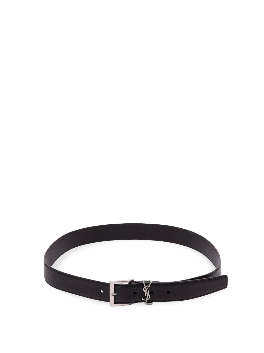 Saint Laurent Men Cassandre Vadim Belt In Smooth Leather SAINT LAURENT