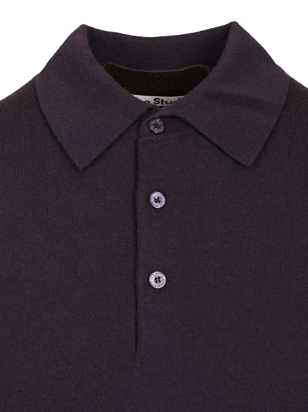 Acne Studios Women Layered Wool Polo Shirt ACNE STUDIOS