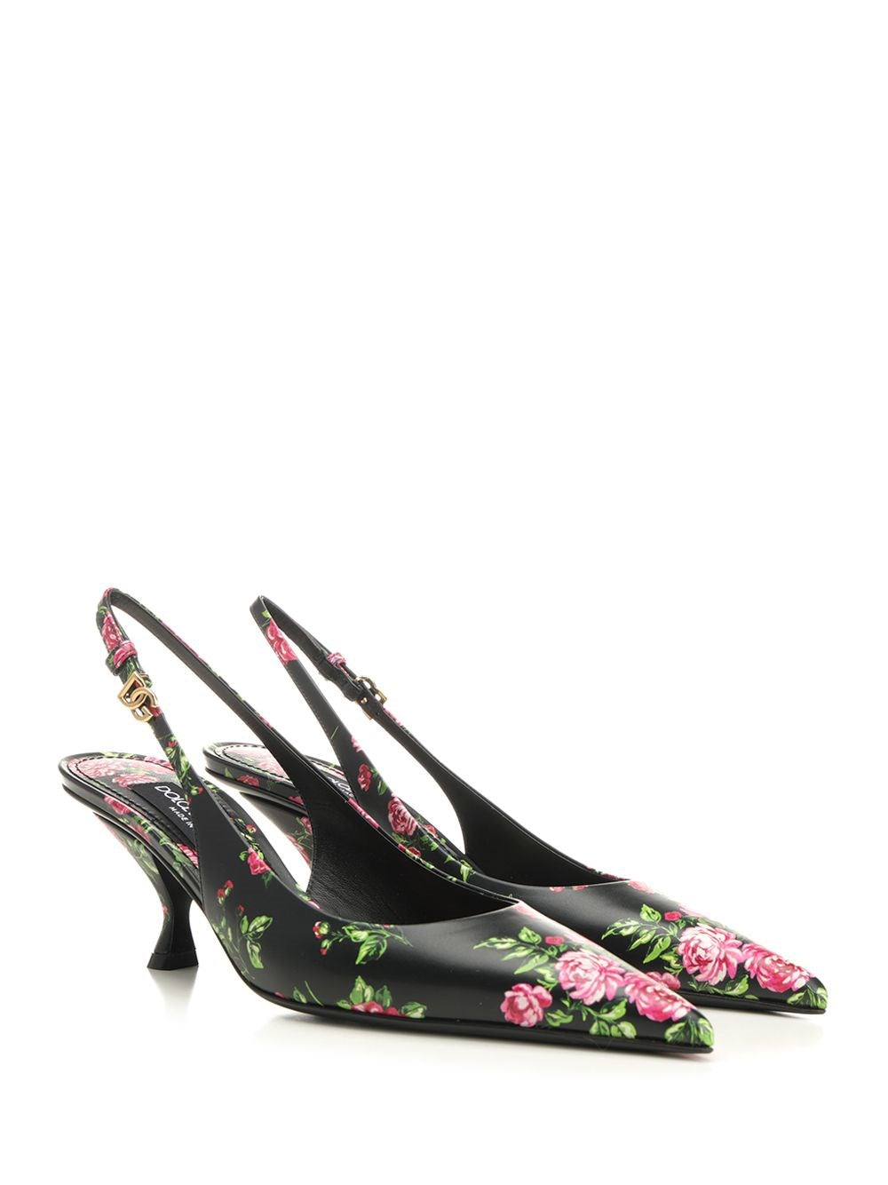 Dolce & Gabbana Women Lollo Slingback In Printed Leather DOLCE & GABBANA