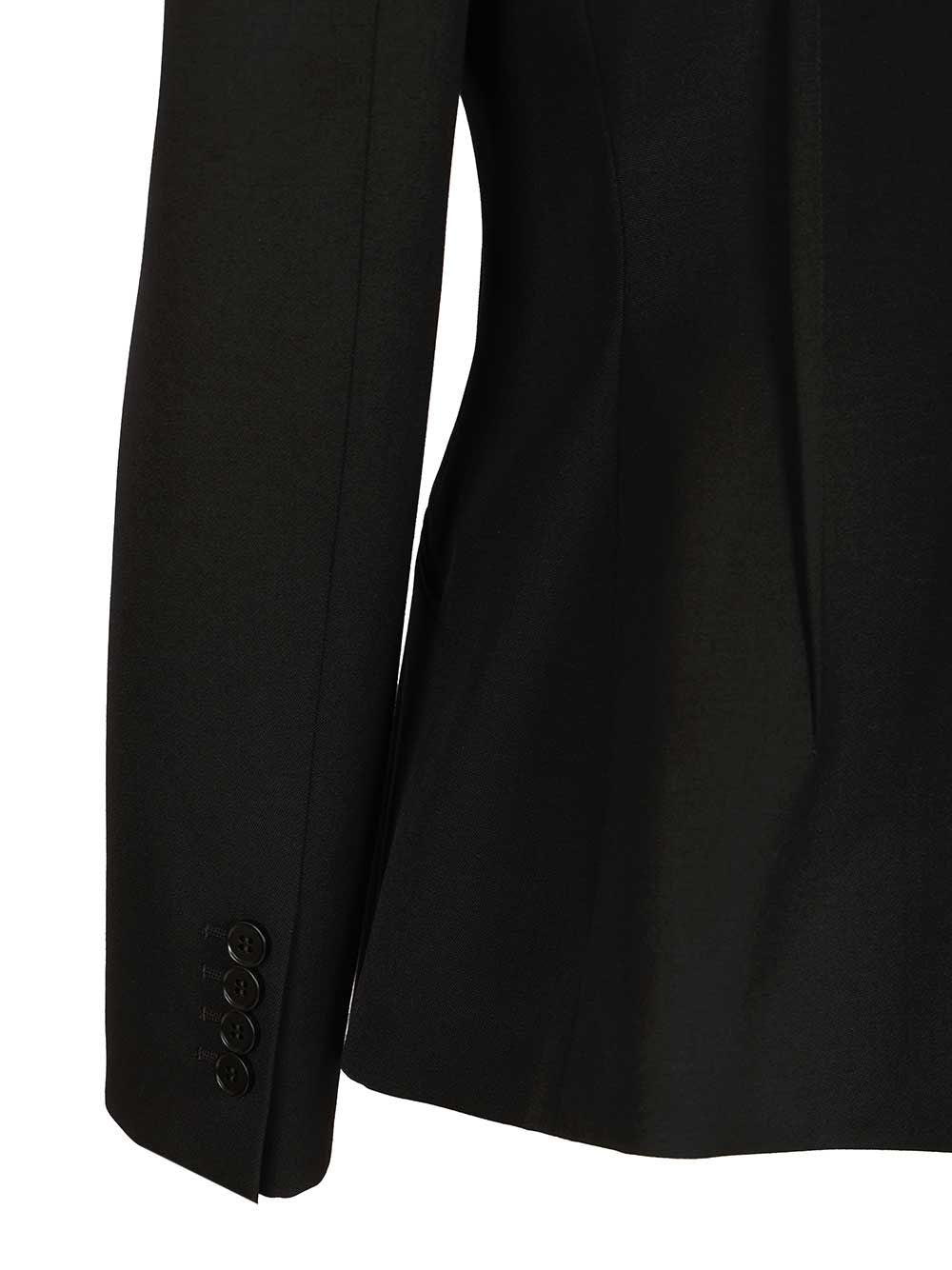 Mcqueen Women Single-Breasted Jacket With Chainmail-Style Embroidery ALEXANDER MCQUEEN