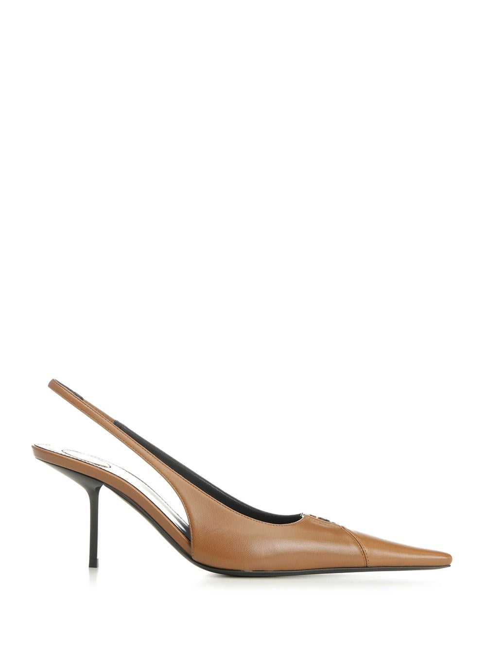 Saint Laurent Women “Babylone Breteuil” Backless Pumps In Smooth Leather. SAINT LAURENT