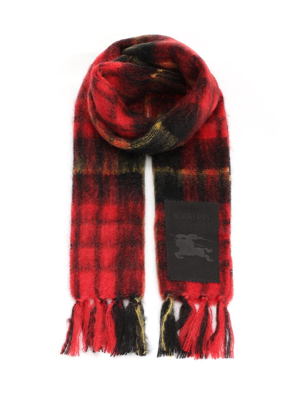Burberry Women Check Wool And Mohair Scarf BURBERRY