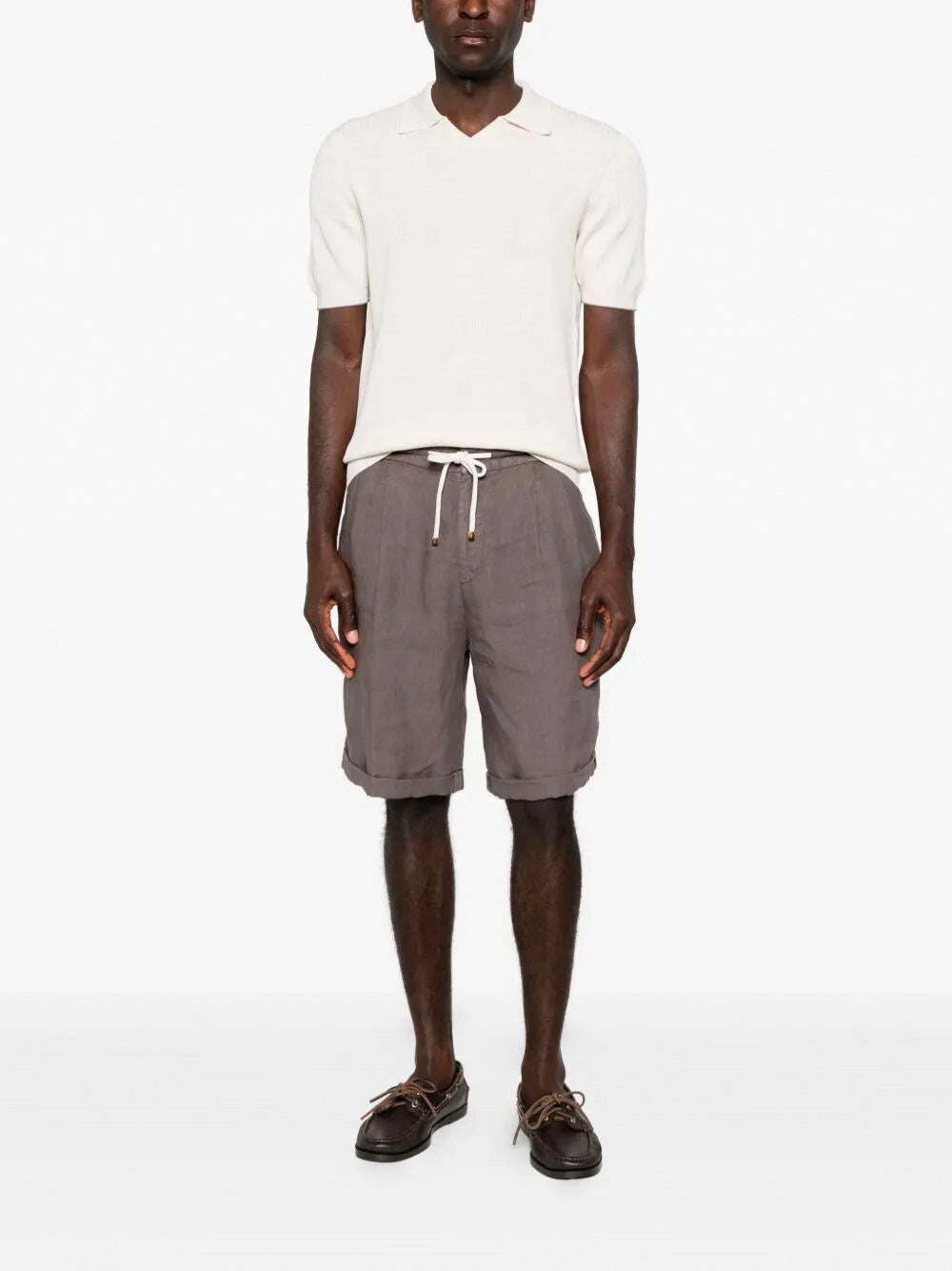Brunello Cucinelli Men Linen Bermuda BRUNELLO CUCINELLI