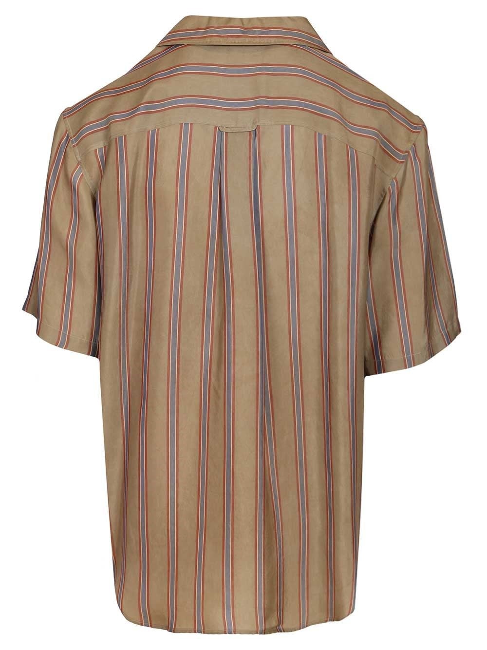 Saint Laurent Men Casandre Striped Shirt SAINT LAURENT