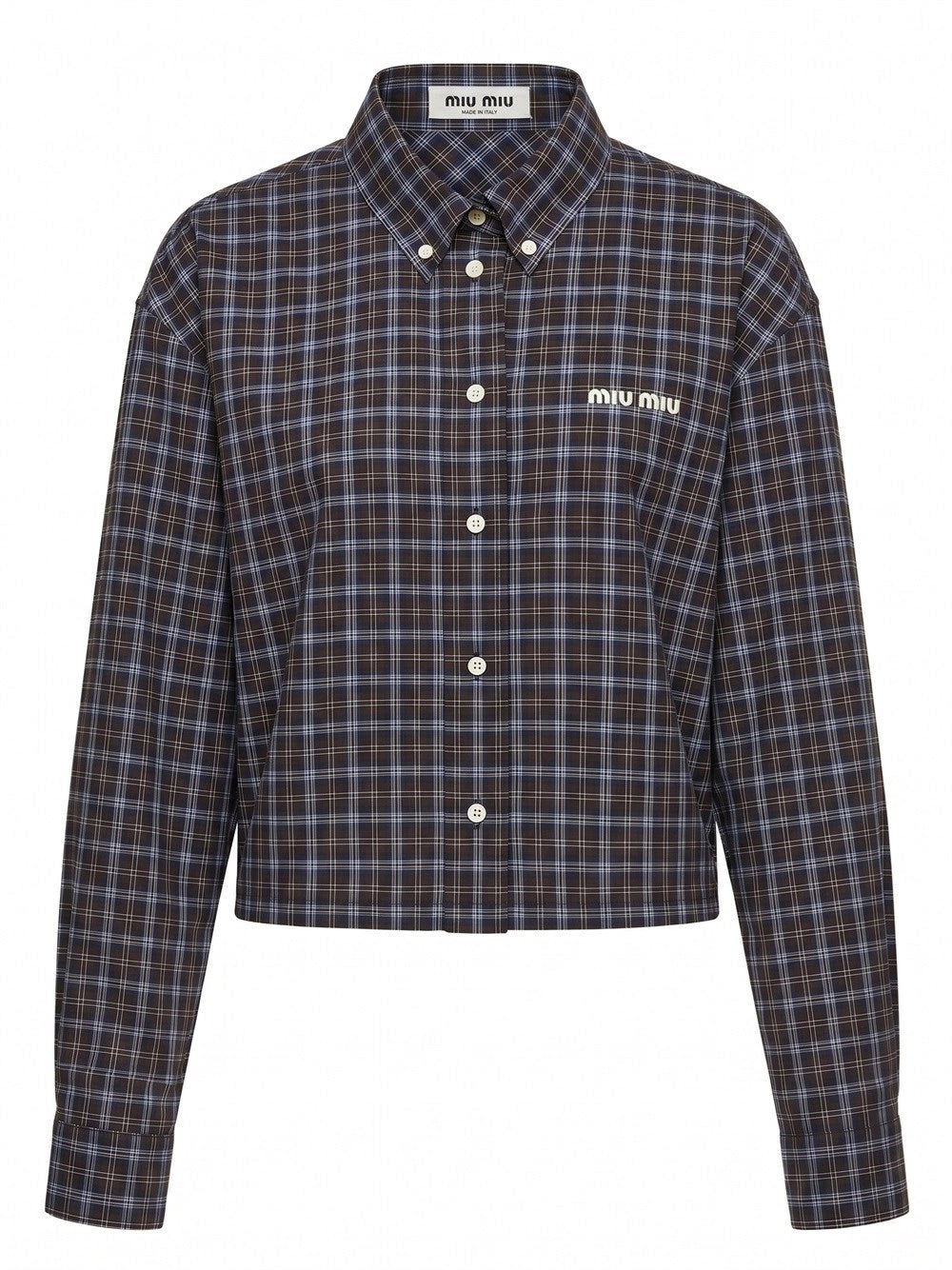 Miu Miu Women Tartan Print Shirt MIU MIU