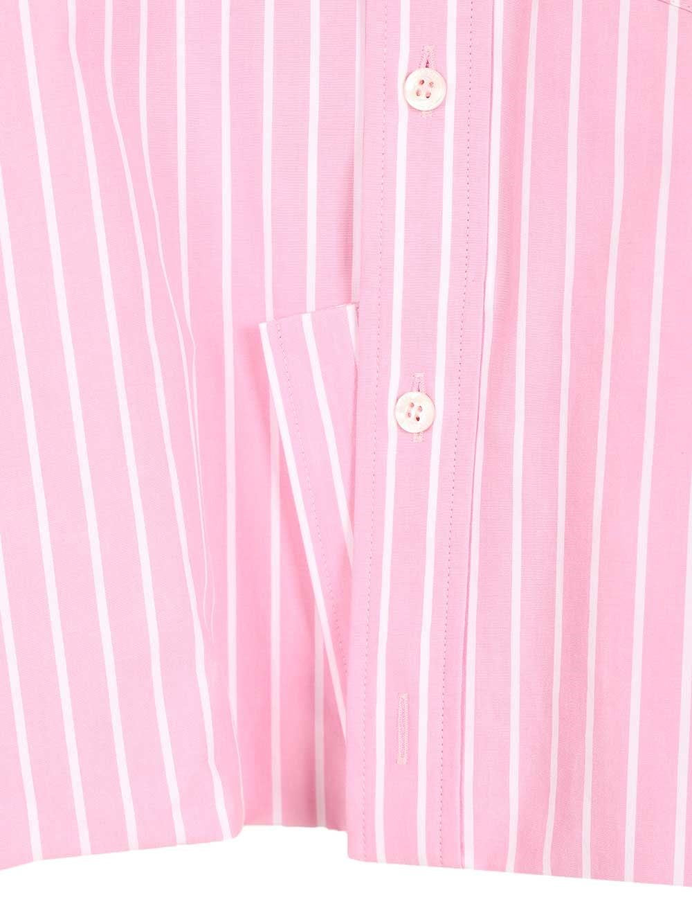 Balenciaga Women Folded Striped Cotton Shirt