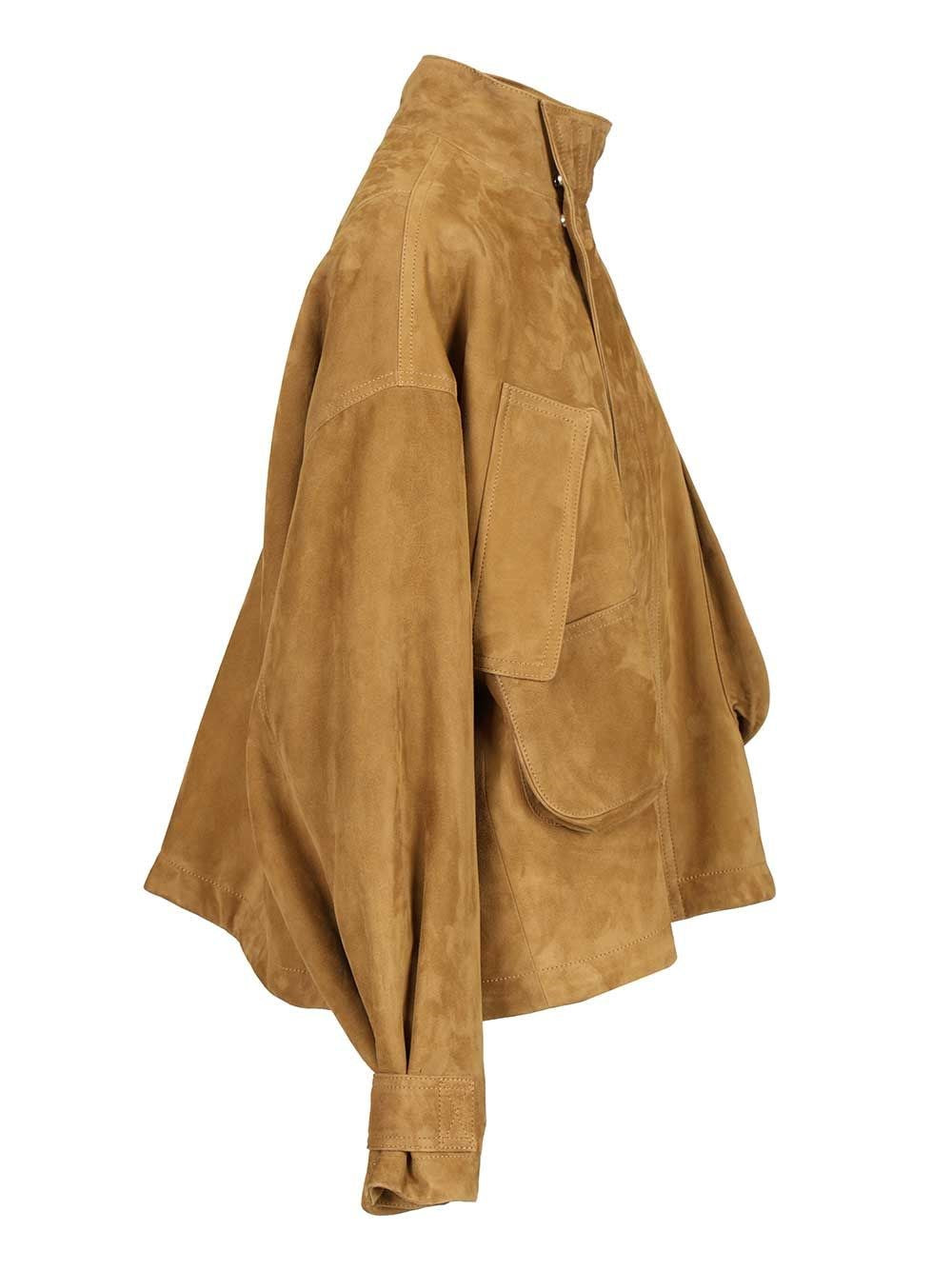 The Attico Women Leather Bomber Jacket THE ATTICO