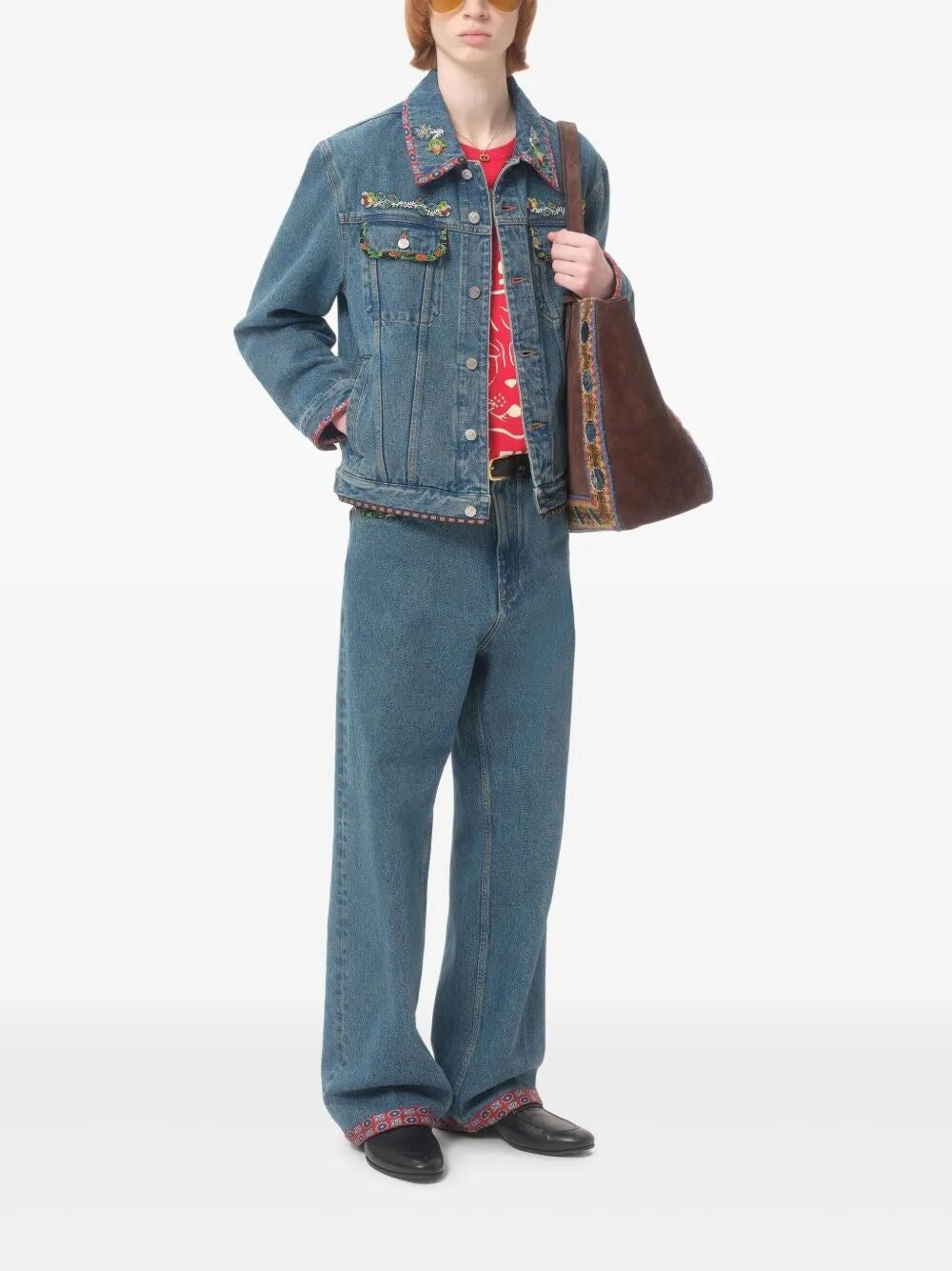 Valentino Garavani Men Embroidered Denim Jacket VALENTINO GARAVANI
