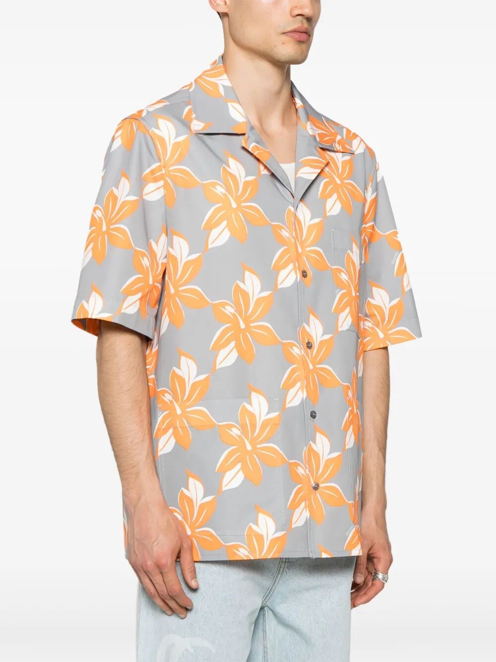 Gucci Men `Twist Fl On Pop` Print Shirt GUCCI