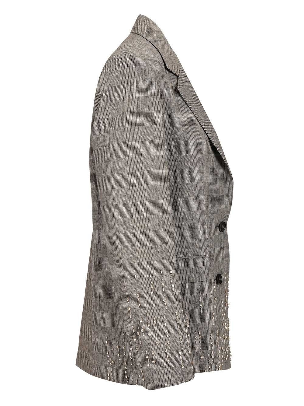 Golden Goose Women Prince Of Wales Blazer With Crystals GOLDEN GOOSE