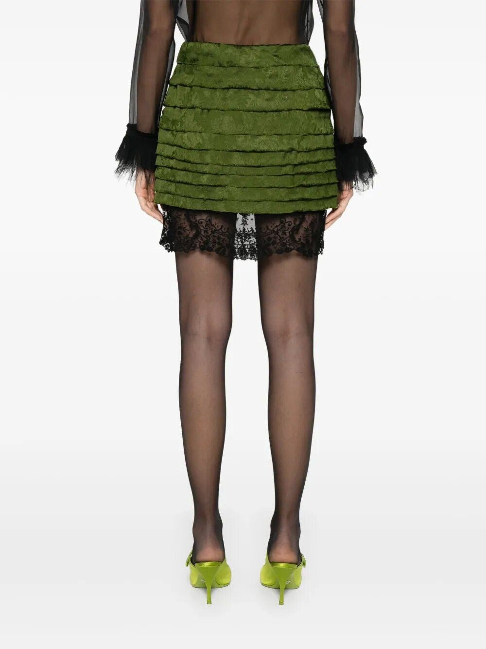 Saint Laurent Women Jacquard Miniskirt SAINT LAURENT