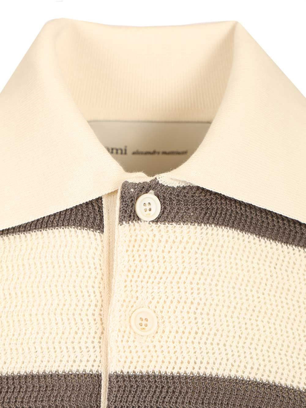 Ami Women Short Sleeves Polo With Ami De Coeur Patch AMI PARIS