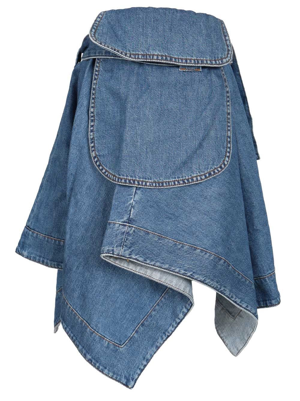Loewe Women Denim Cargo Skirt LOEWE