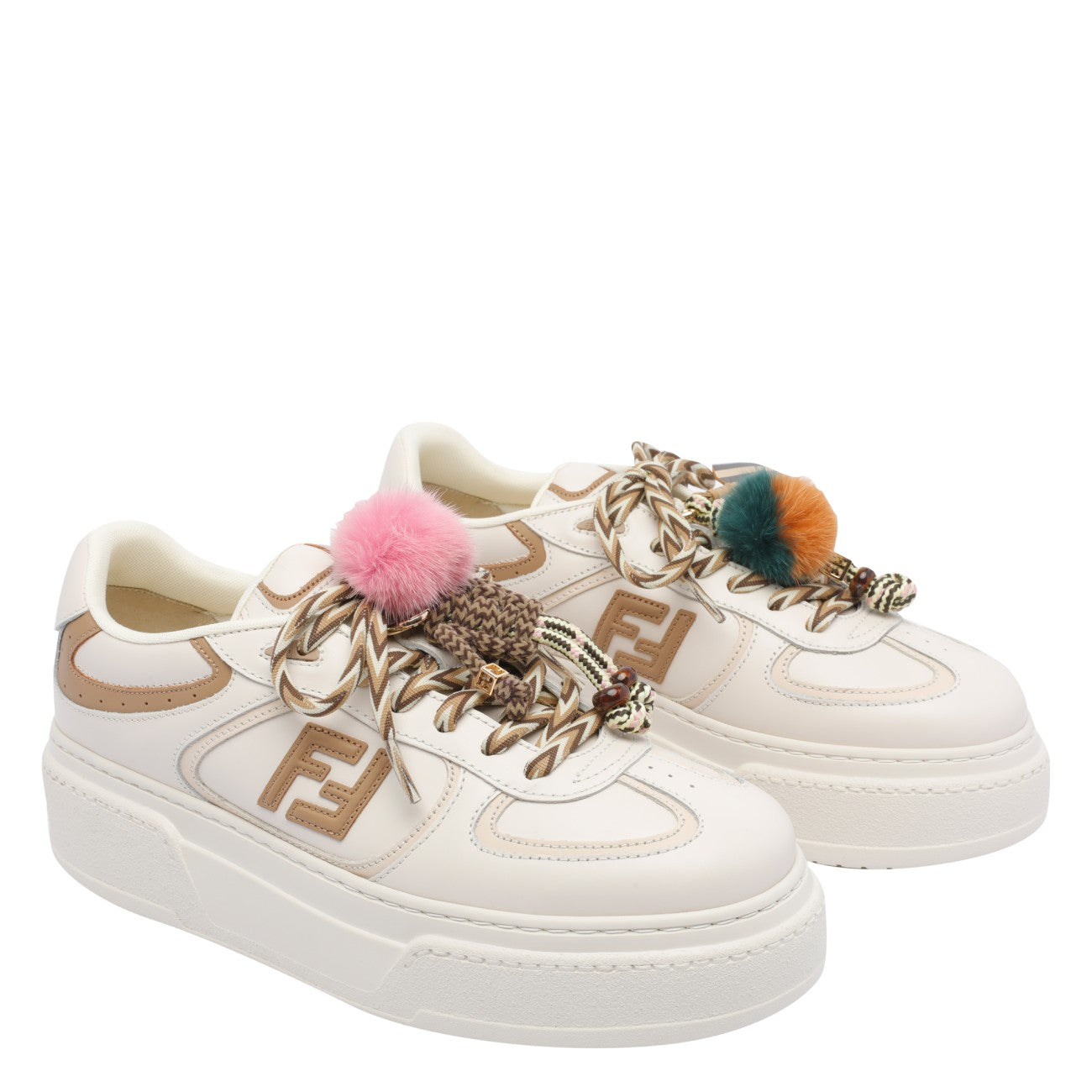 Fendi Women Fendi Match Platform Sneakers With Charm FENDI
