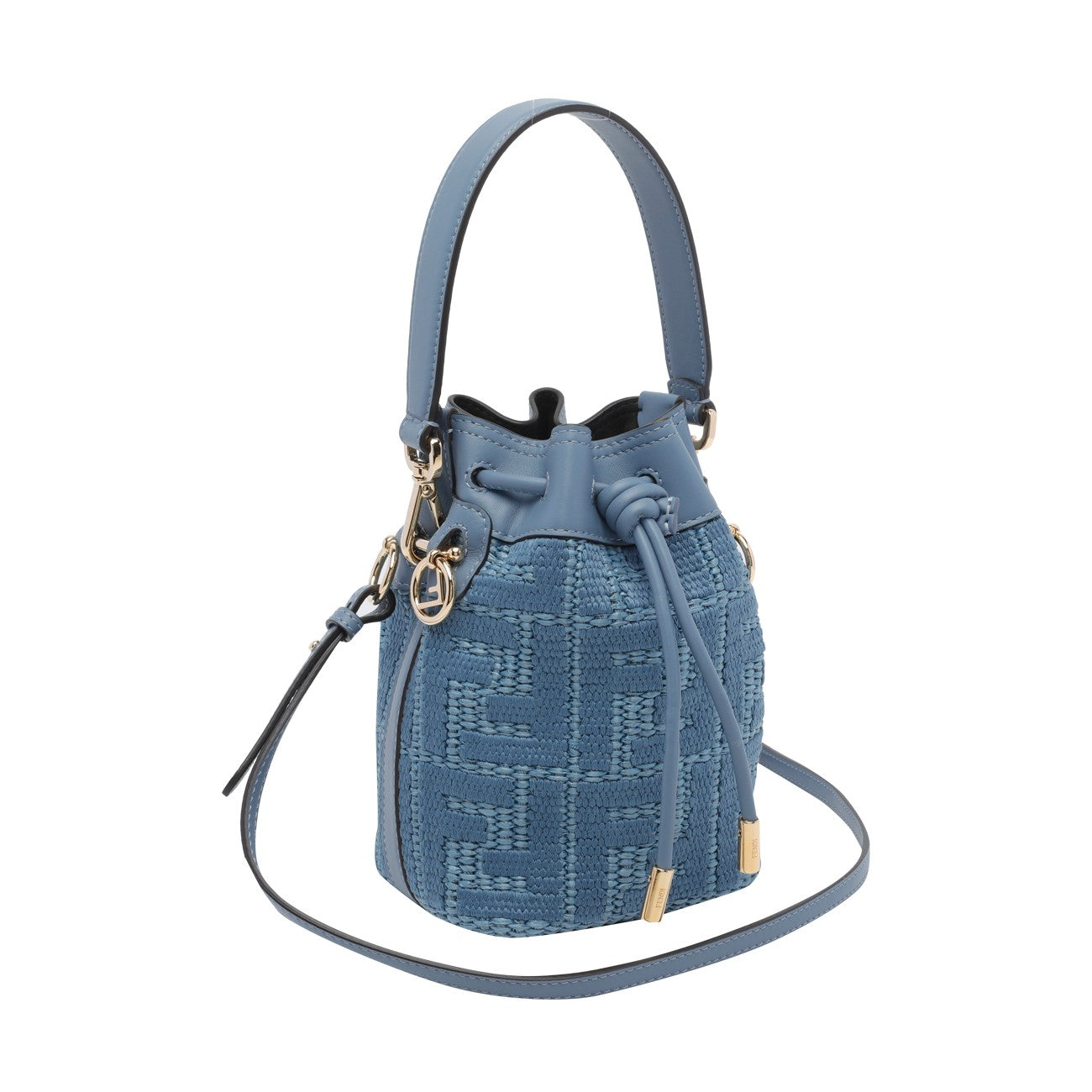 Fendi Women Fendi Mon Tresor Mini Rafia Bucket Bag FENDI