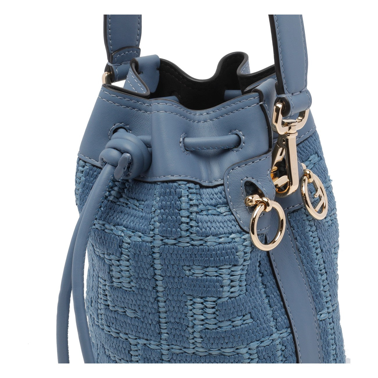 Fendi Women Fendi Mon Tresor Mini Rafia Bucket Bag FENDI