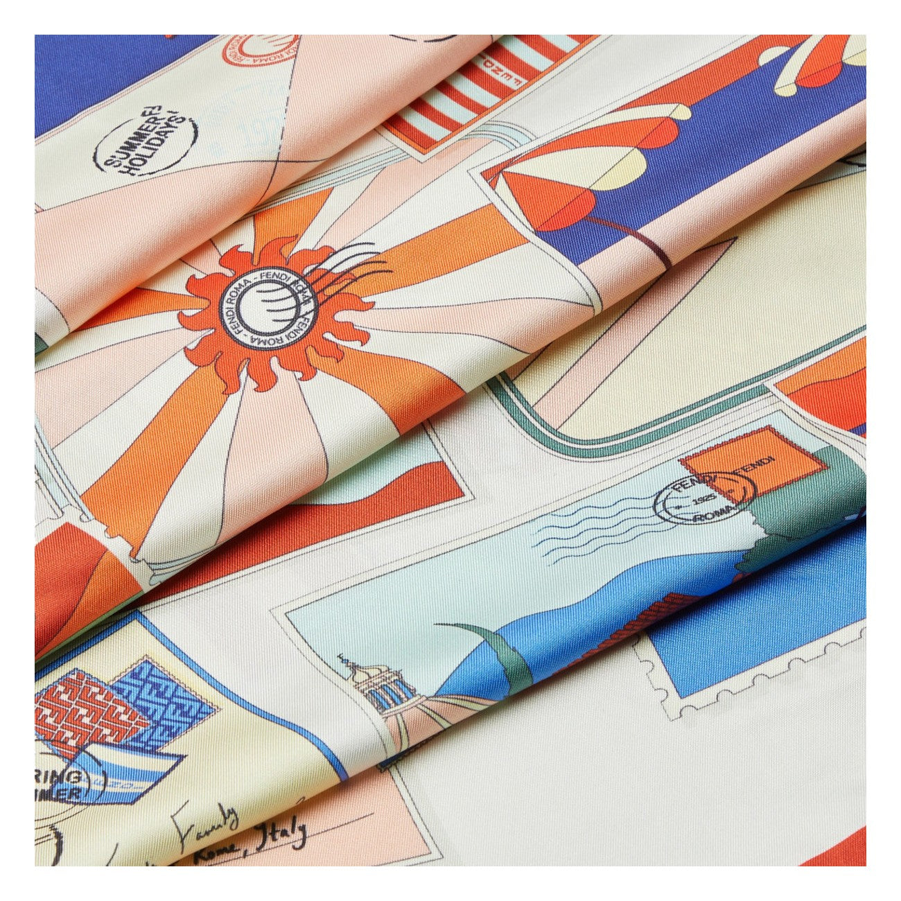 Fendi Women Fendi Postcards Motif Foulard FENDI