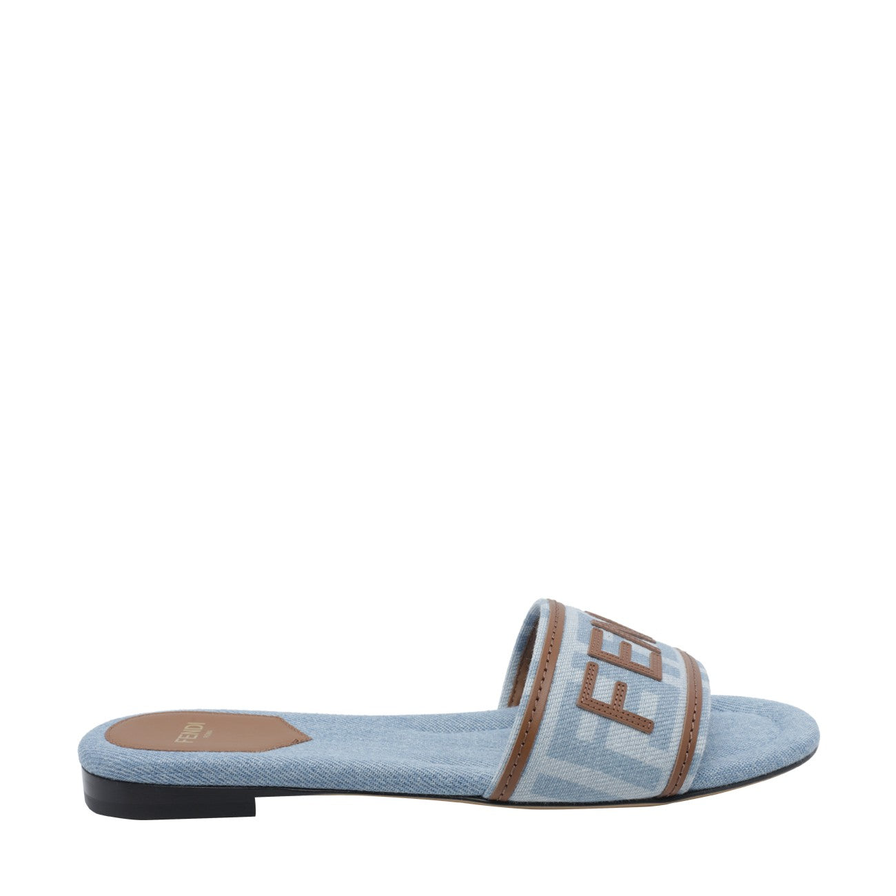 Fendi Women Fendi Sunshine Denim Effect Ff Sandals FENDI