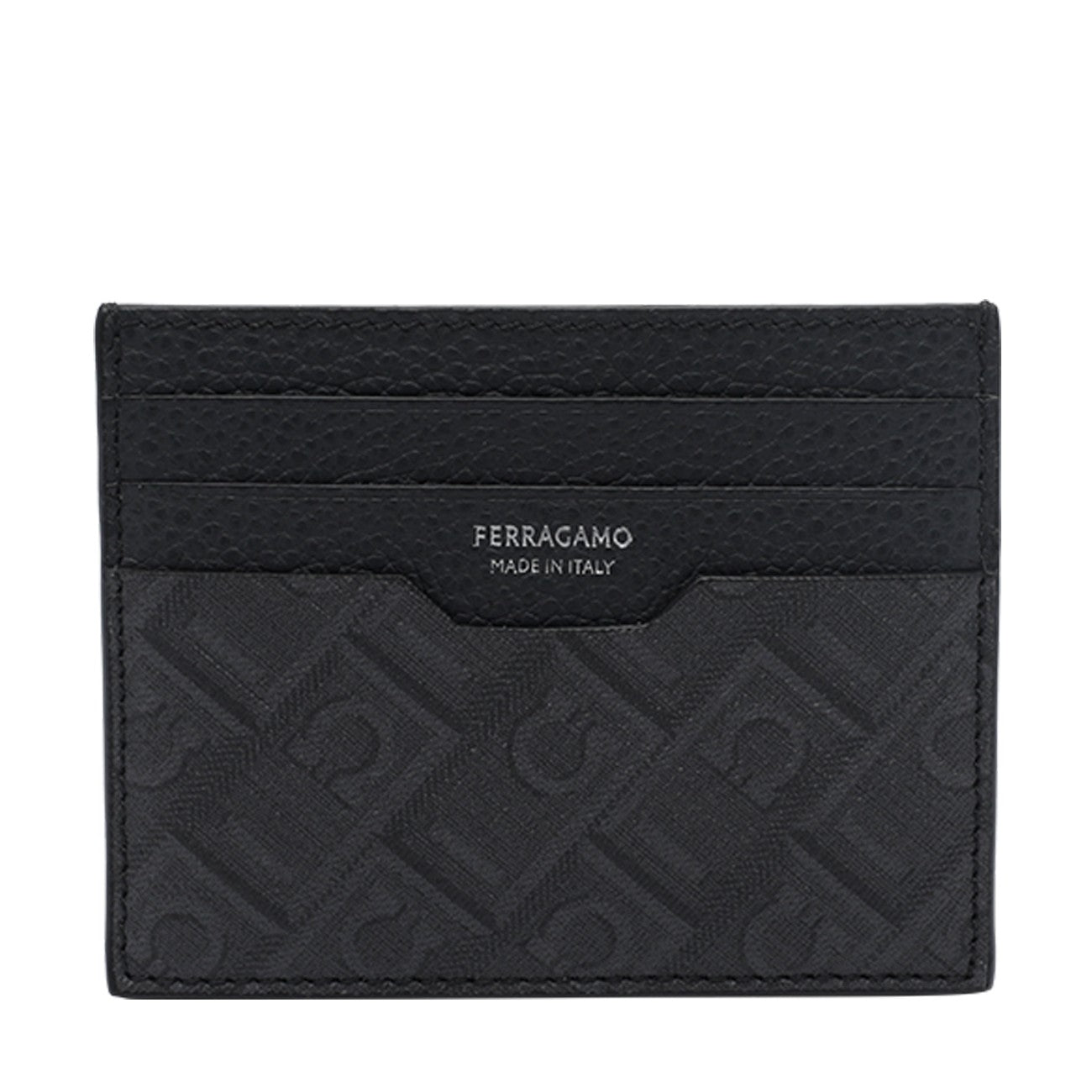 Ferragamo Men Ferragamo Monogram Print Cards Holder FERRAGAMO