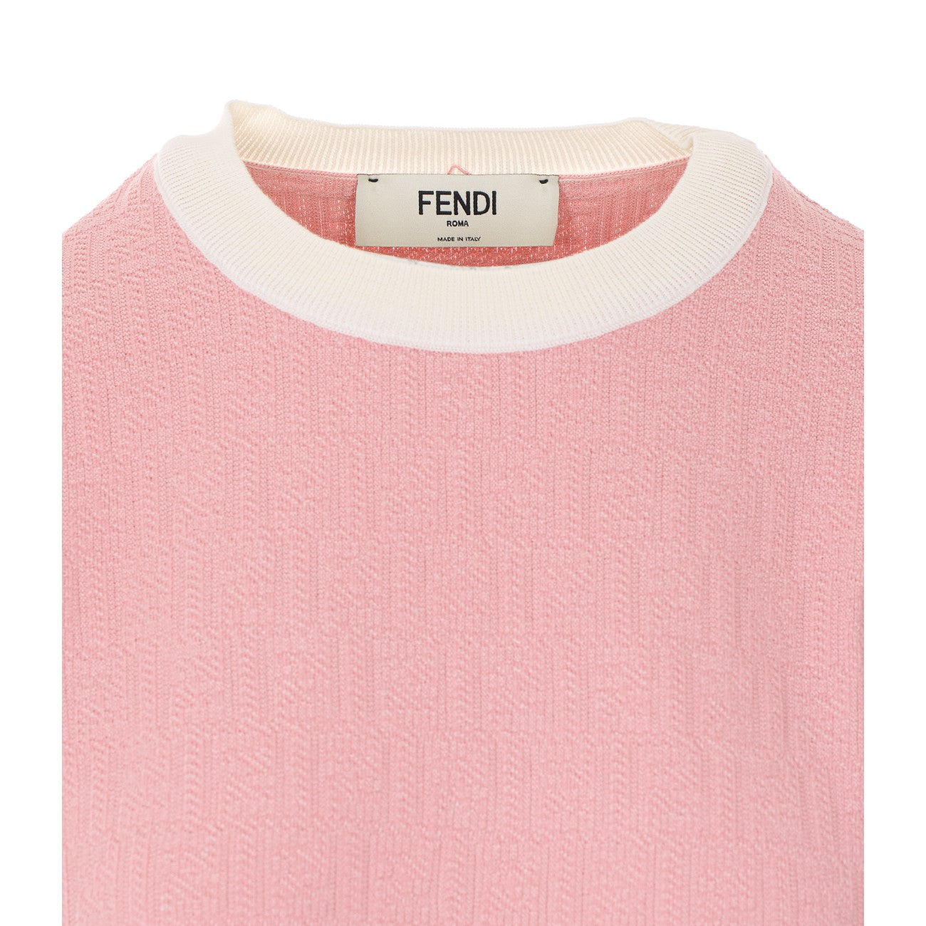 Fendi Women Ff Allover Motif Short Sleeves Sweater FENDI