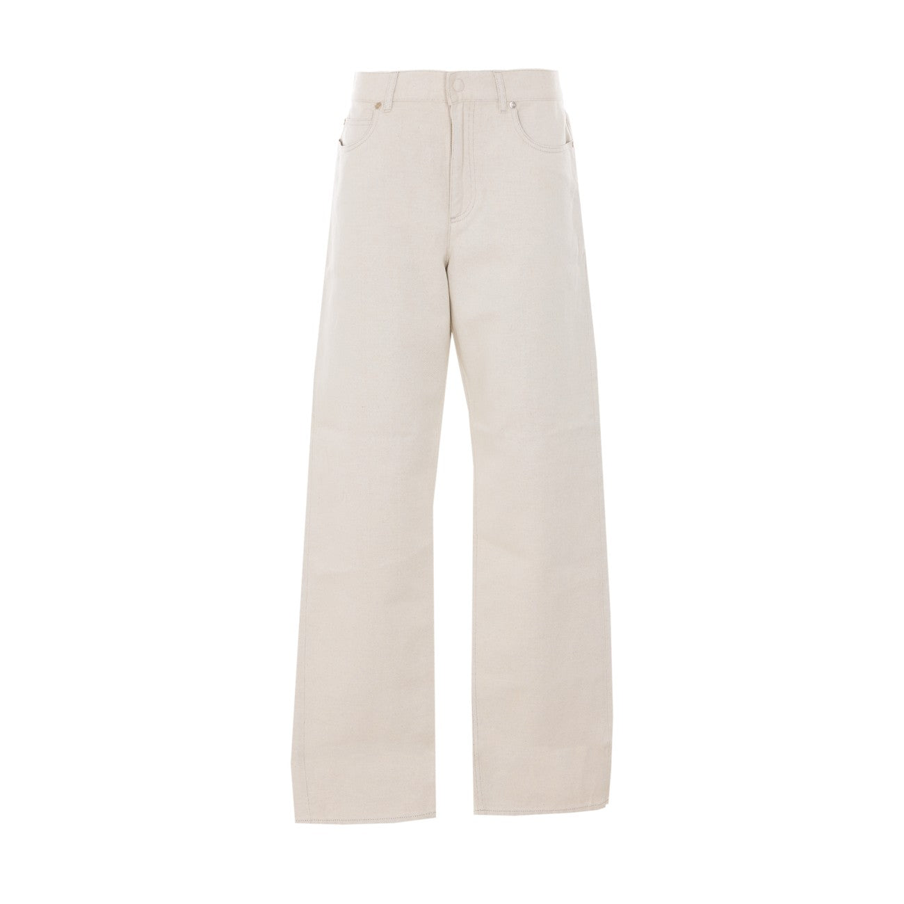 Fendi Women Ff Detail Denim Pants FENDI