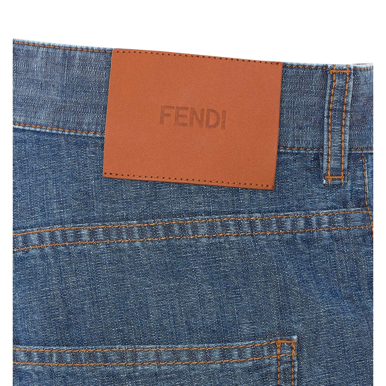 Fendi Women Ff Logo Denim Shorts FENDI