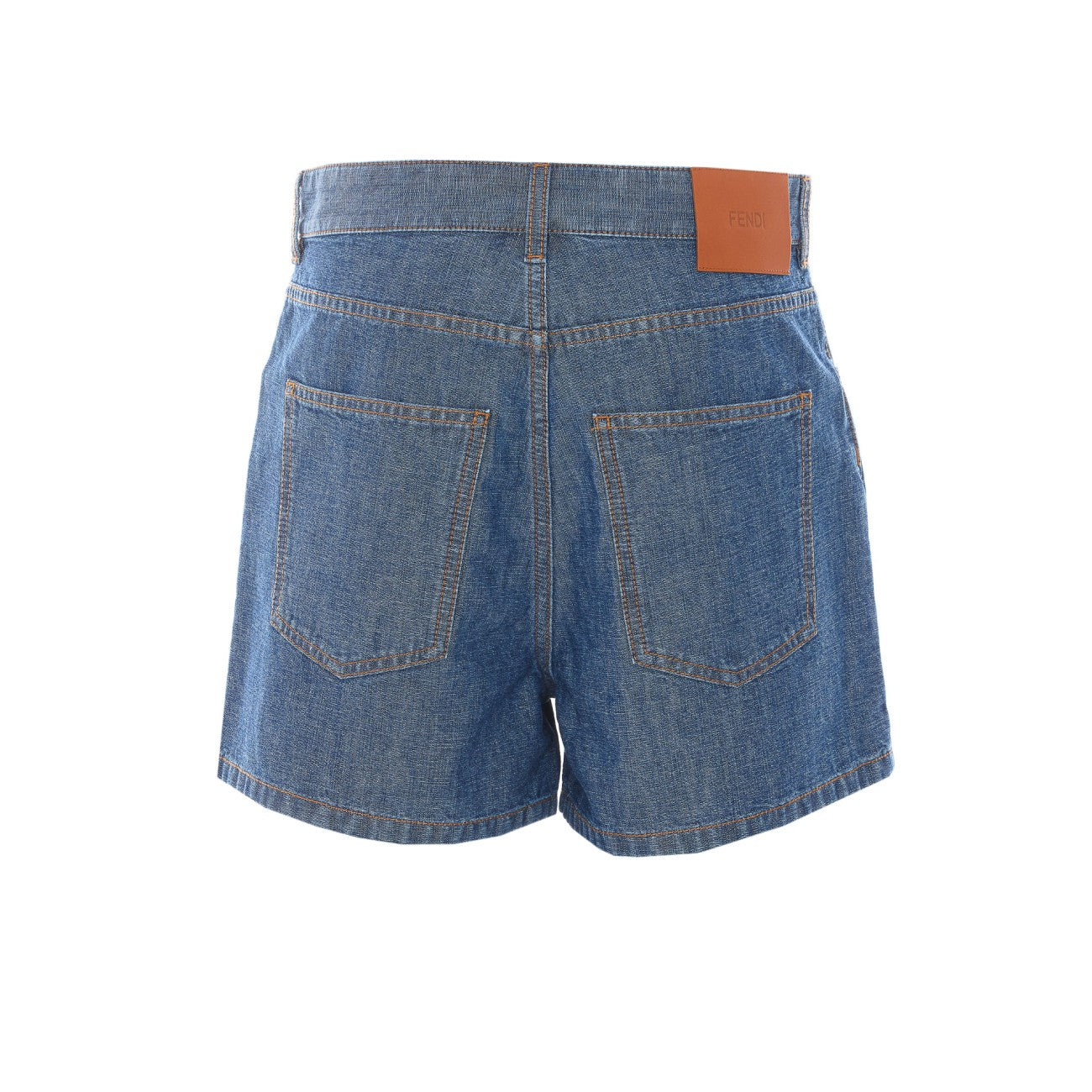 Fendi Women Ff Logo Denim Shorts FENDI