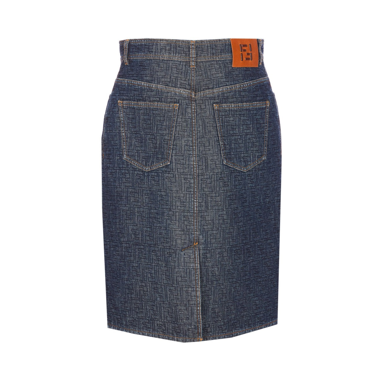 Fendi Women Ff Logo Denim Skirt FENDI