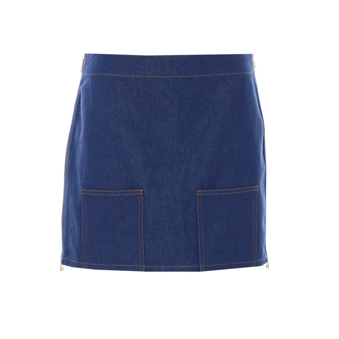 Fendi Women Ff Motif Denim Skirt FENDI