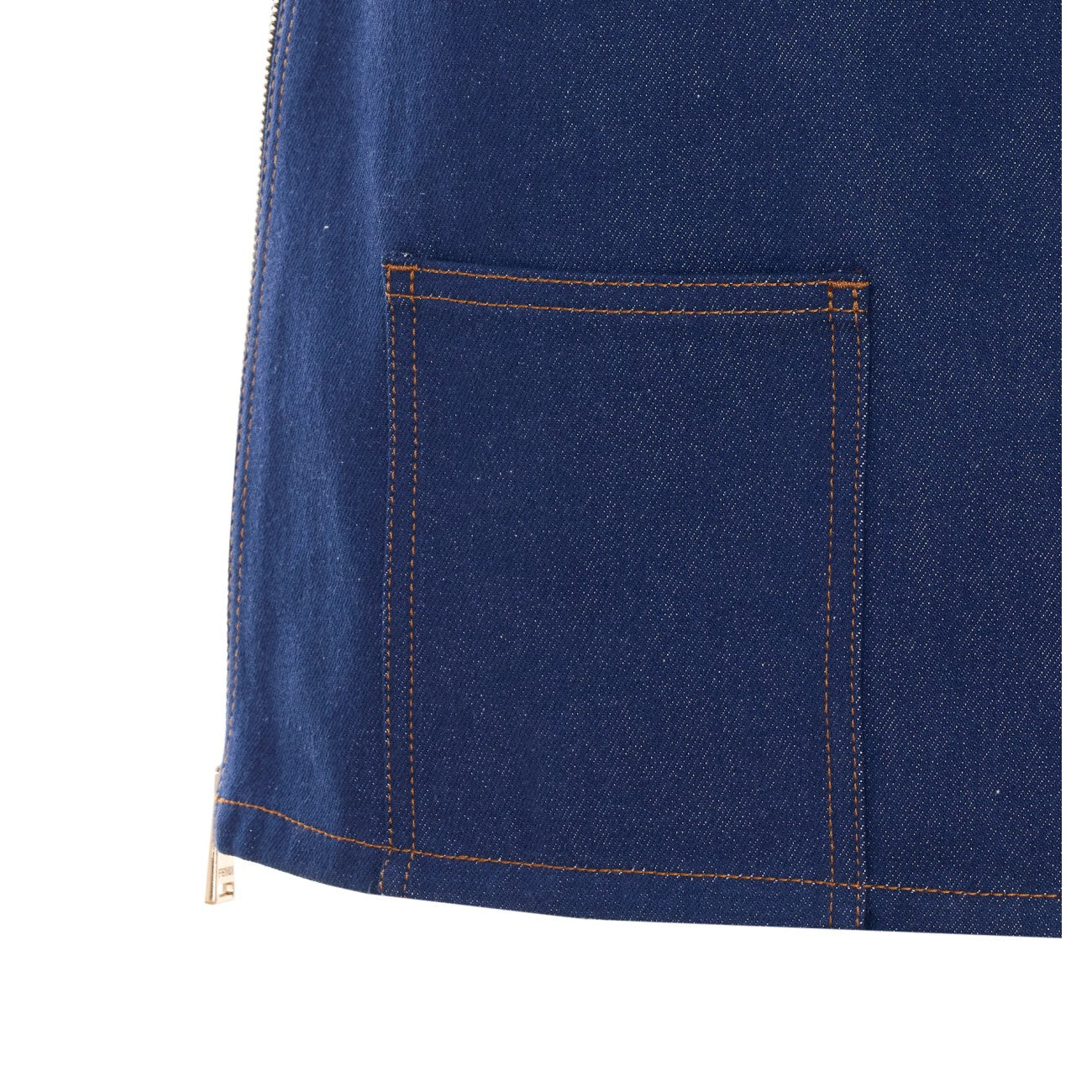 Fendi Women Ff Motif Denim Skirt FENDI