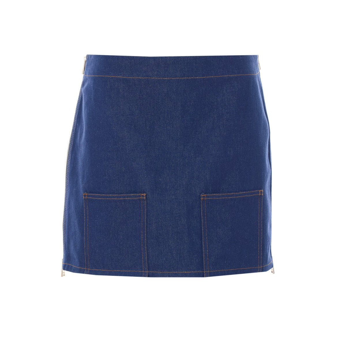 Fendi Women Ff Motif Denim Skirt FENDI